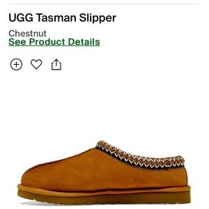 UGG Tasman slip on. Size 9. SUEDE UPPER, 100% SHEEPSKIN LINING; EVA SOLE